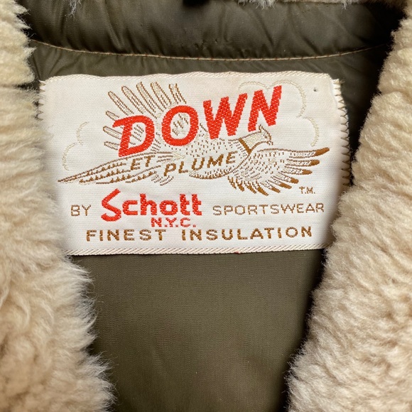 Vintage Schott Leather Sherpa Vest Size Aprox M - Picture 3 of 14